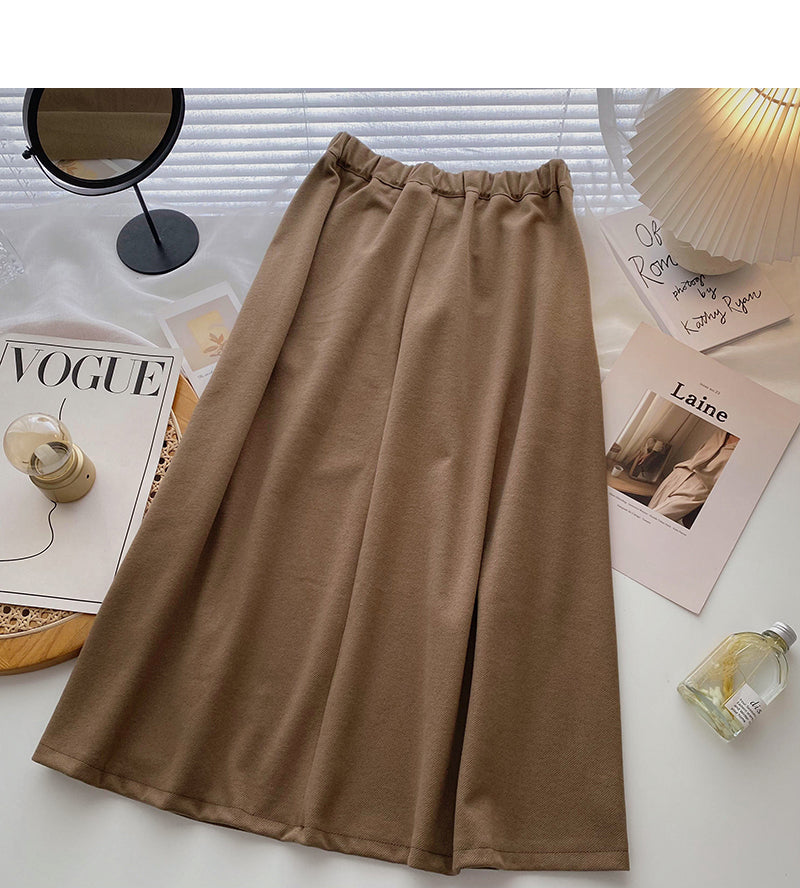 Retro High Waist slim A-line skirt  5781