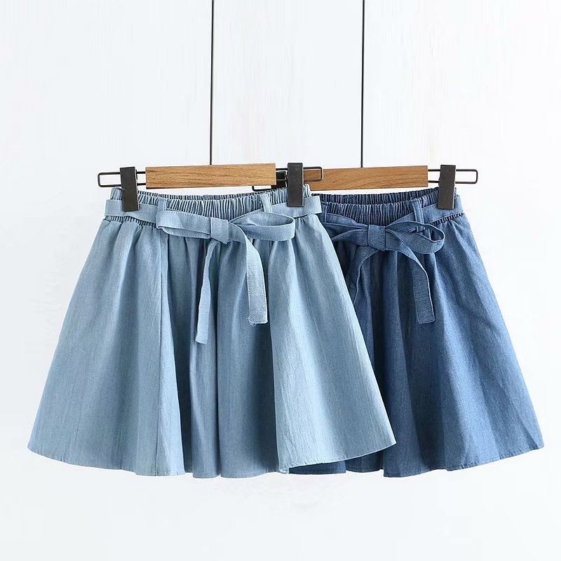 New style, sweet, little fresh denim skirt, students elastic-waisted MINI skirt  3613