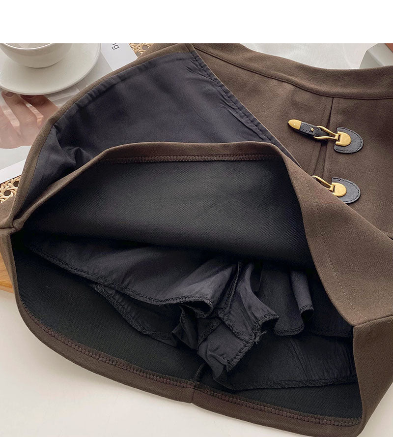 Schlichtes und personalisiertes Design, Mode-Split A-förmiger Rock mit hoher Taille 5555