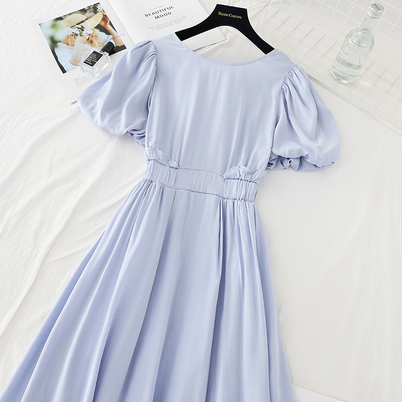 The new waist is slim and gentle wind fairy skirt  4655