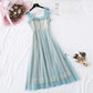 Super fairy sweet wisdom smoked skirt French Platycodon grandiflorum long skirt  4107