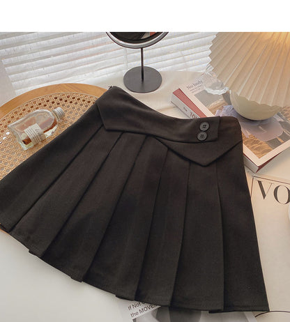 Faltenrock für Frauen, schmale Mode, hohe Taille, A-Linienrock, Mode 5440