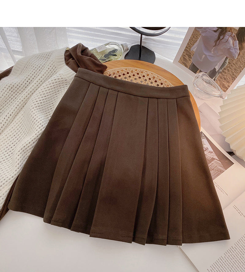 Neuer Temperament im koreanischen Stil alternder kleiner Mann mit hoher Taille und dünnem Rock 5529