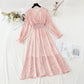 Blumenkleid, sanfter Wind, schlankes Temperament, schmaler Rock 4088