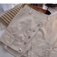Irregular design single breasted high waist A-line skirt  5451