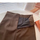 Retro split mid length slim A-line skirt  5703