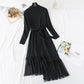 Sweater over the knee, Royal sister style bottom temperament long skirt  3794