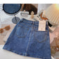 Korean minority design split A-line skirt fashion  5617