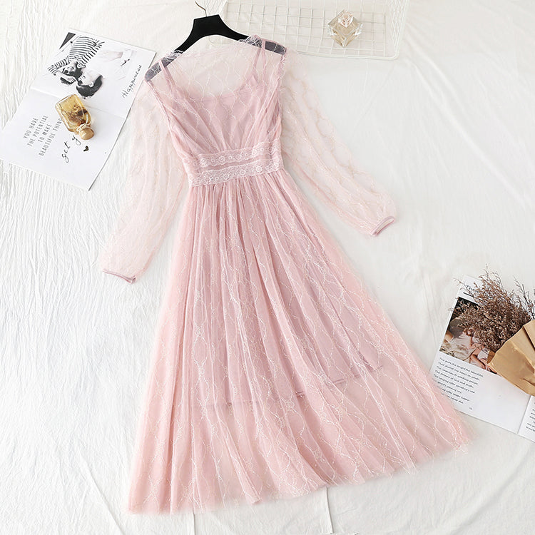 Gauze dress fairy super xiansen temperament  4387