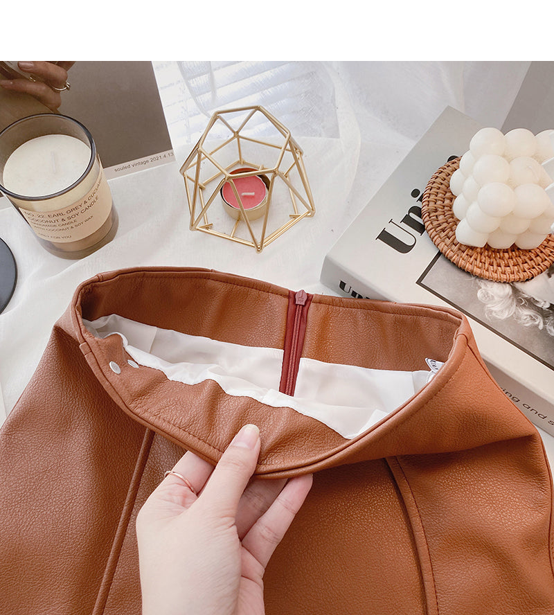 Korean style irregular small split A-shaped Hip Wrap Skirt  5374