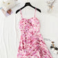 French retro oil painting Chiffon fairy temperament small skirt  4125