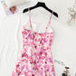 French retro oil painting Chiffon fairy temperament small skirt  4125