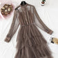French Vintage Lace cake suspender fairy mesh dress  4371