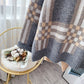 Vintage Plaid half high neck sweater  5033