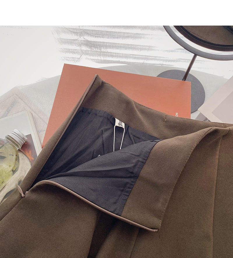 Neues koreanisches Modealter, das den vielseitigen Faltenrock 5409 mit hoher Taille reduziert