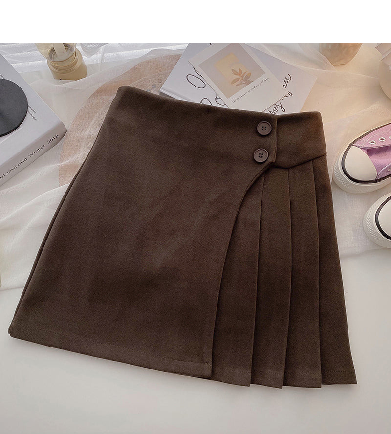 Minority Design altersreduzierender schmaler Faltenrock mit hoher Taille 5416