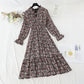 Ruffle edge gentle wind broken flower skirt  4835