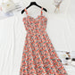 Sanfter Wind Strapskleid French retro floral 4129