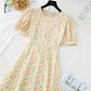 New Style Bubble Sleeve Chiffon sanfter französischer Retro-Rock 4634