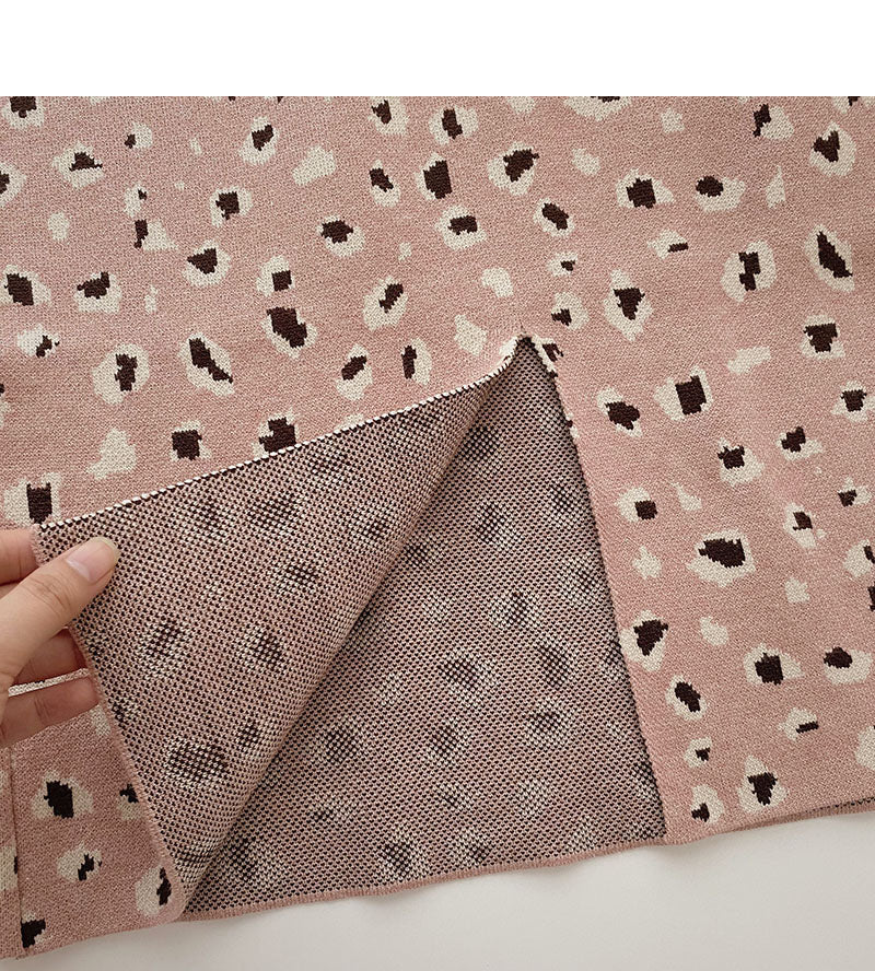 Temperament: Freizeit-Retro-Leoparden-Print im A-Linien-Rock im Hongkong-Stil mit hoher Taille 5757