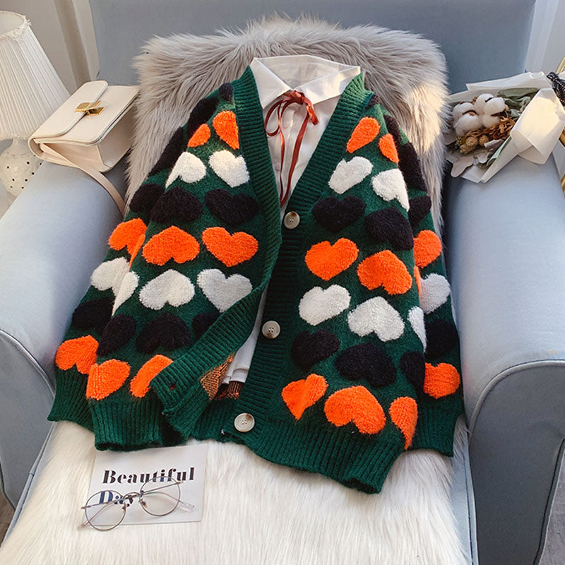 Love aging cardigan sweater sweater sweater coat  5102