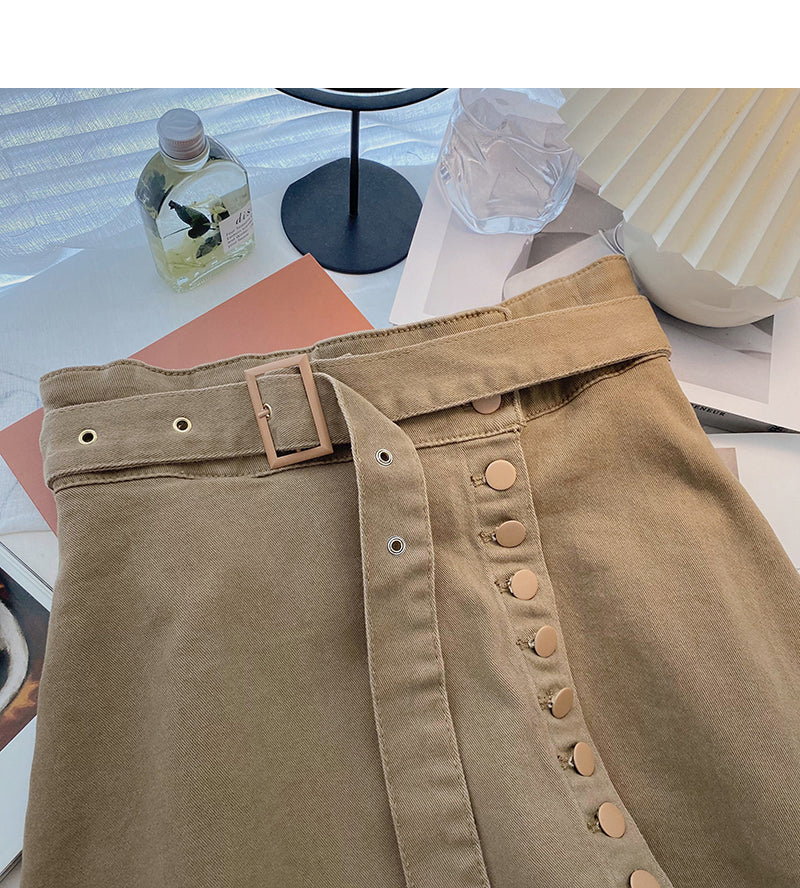 Neuer koreanischer Mode kleiner Rock mit hoher Taille 5415