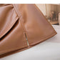 Irregular pleated design, slim wrap hip leather skirt  5507