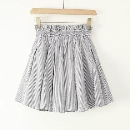 Exportiert nach Japan Single, neuer Stil, Rock mit hoher Taille, Faltenrock, Frühling und Sommer, Rock in A-Linie aus Baumwolle, JK-Regenschirmrock, adretter Rock 3609 