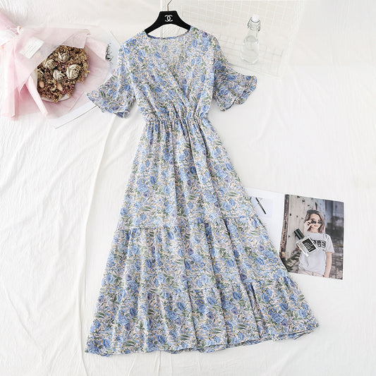Neuer Stil, sanfter Wind, schmale Taille, großer französischer Retro-Swing-Rock 4603