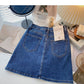 Retro and versatile high waist skirt  5638