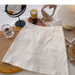 Minority design split A-line solid color high waist thin short skirt fashion  5404