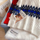 Retro foreign style red twist sweater for women  5265