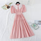 New style baby collar French waist closing skirt with thin temperament  4165