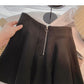 Design sense personalized fashion zipper high waist A-line leopard skirt  5448