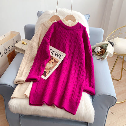Design sense hemp lace collar sweater  4949
