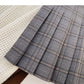 Slim and slim design lattice high waist A-line skirt  5485
