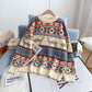 Vintage Lingge Christmas elk sweater female  4980