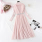 New sweater over knee mesh celebrity small fragrance suit long skirt  4766