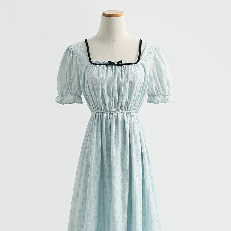 Kikyo Kleid für die erste Liebe im Nischendesign mit quadratischem Kragen 4292
