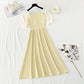 Thin French tea break skirt Kikyo first love temperament a-word skirt  4236