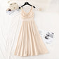 French retro style, slim waist, Mori skirt  4109