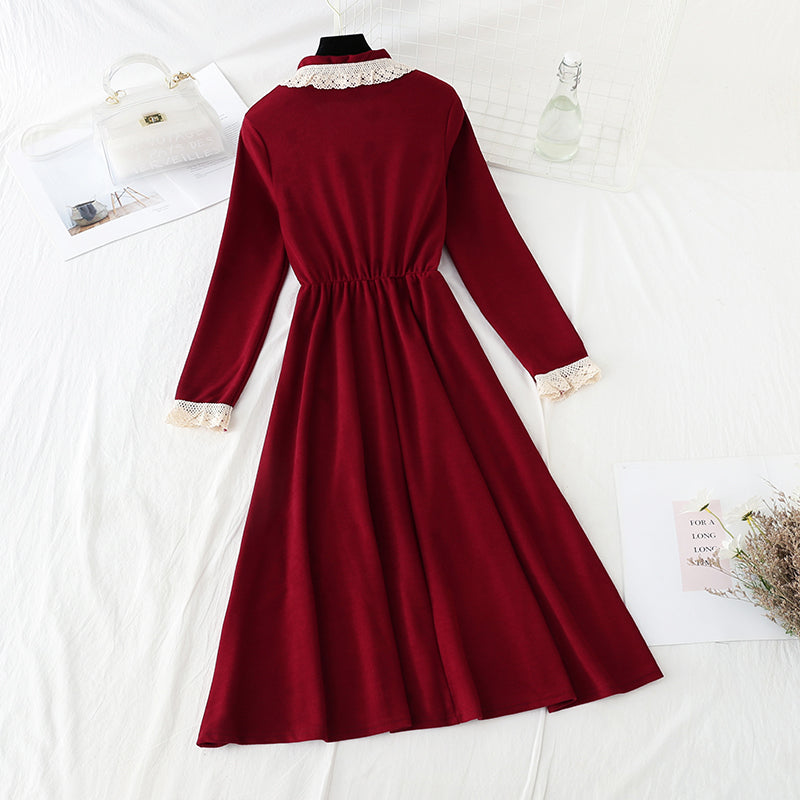Slim knit bottomed skirt with versatile temperament  4066