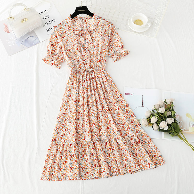 Kleines Blumenkleid aus französischem Chiffon 4903