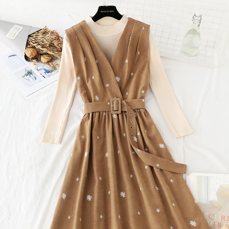 Neues Kleid Herbst Winter Weihnachten Mode Anzug zweiteiliger Rock 4799