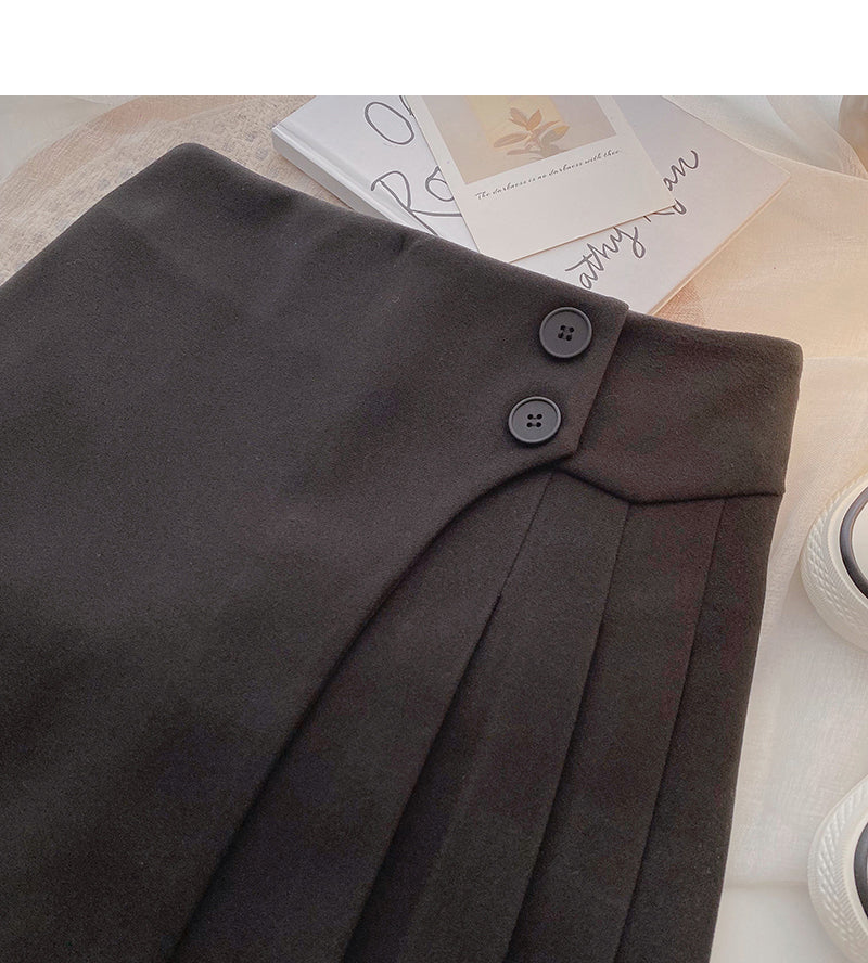 Minority Design altersreduzierender schmaler Faltenrock mit hoher Taille 5416