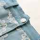 Summer style, literature and art, fashion, small fresh denim skirt, lace mesh splicing  3622