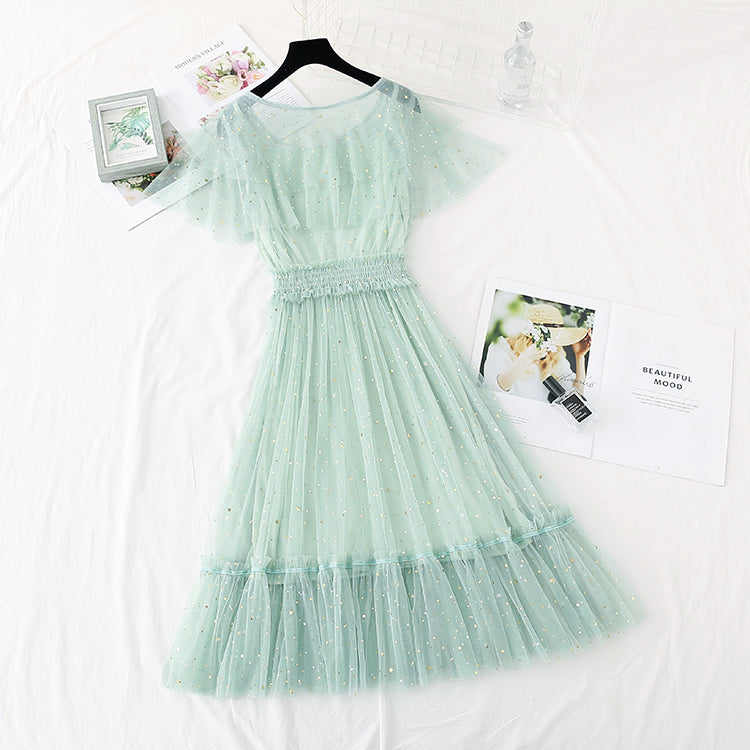 New French gentle skirt fairy super xiansen long style   4394