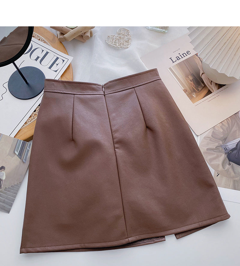 Neuer koreanischer Retro-Stil, schmaler, plissierter Hüftwickelrock 5574