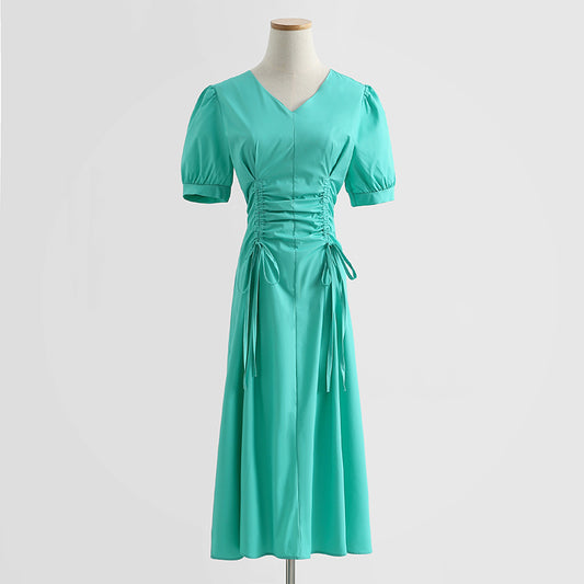 New fashion waist closing temperament high sense long skirt  4284