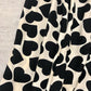 Summer skirt, heart print A-line skirt, cotton drape midi umbrella skirt  3676